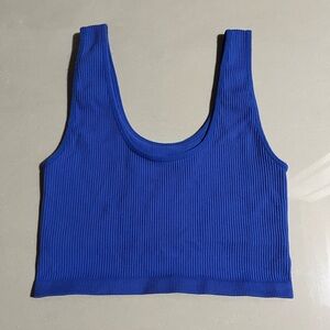 Forever 21 Royal Blue Ribbed Crop Top
